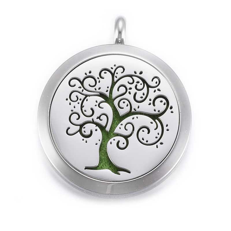 Illatmedál, sebészeti acél, életfa