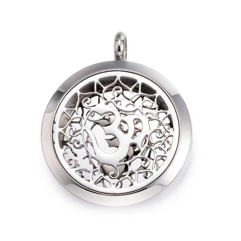 Diffúzor medál, sebészeti acél, Om szimbólum