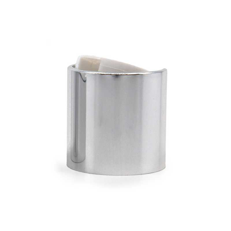 Disc-top kupak 24/410, alumínium + PP, ezüst, fehér betéttel