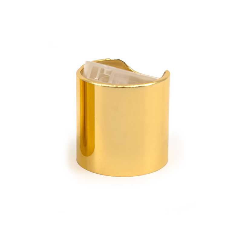Disc top kupak 24/410, alumínium + PP, arany színű, átlátszó betét