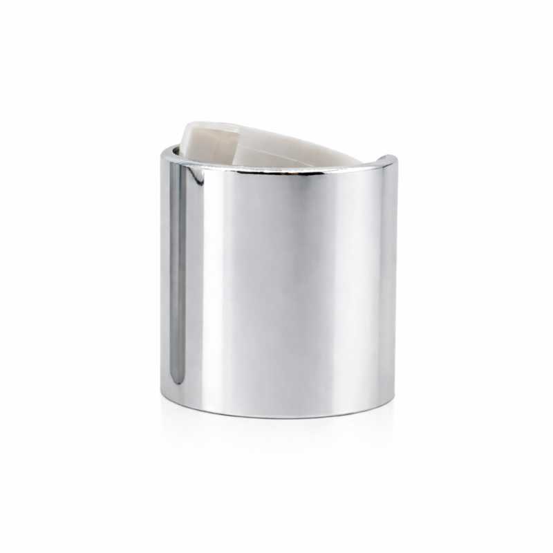 Disc-top kupak, alumínium + műanyag, ezüst, fehér közép, 24/410