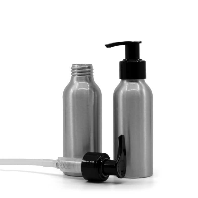 Alumínium palack fekete adagolóval, 100 ml