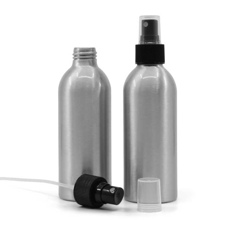 Alumínium palack fekete permetezőfejjel 200 ml