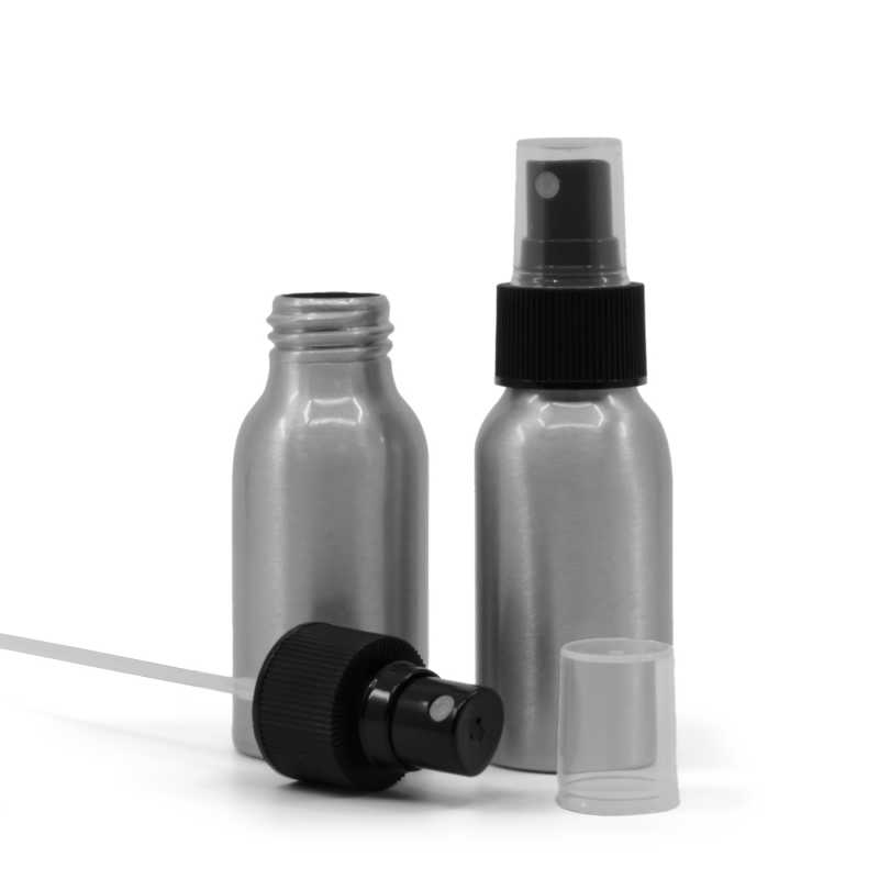 Alumínium palack fekete permetezőfejjel, 50 ml