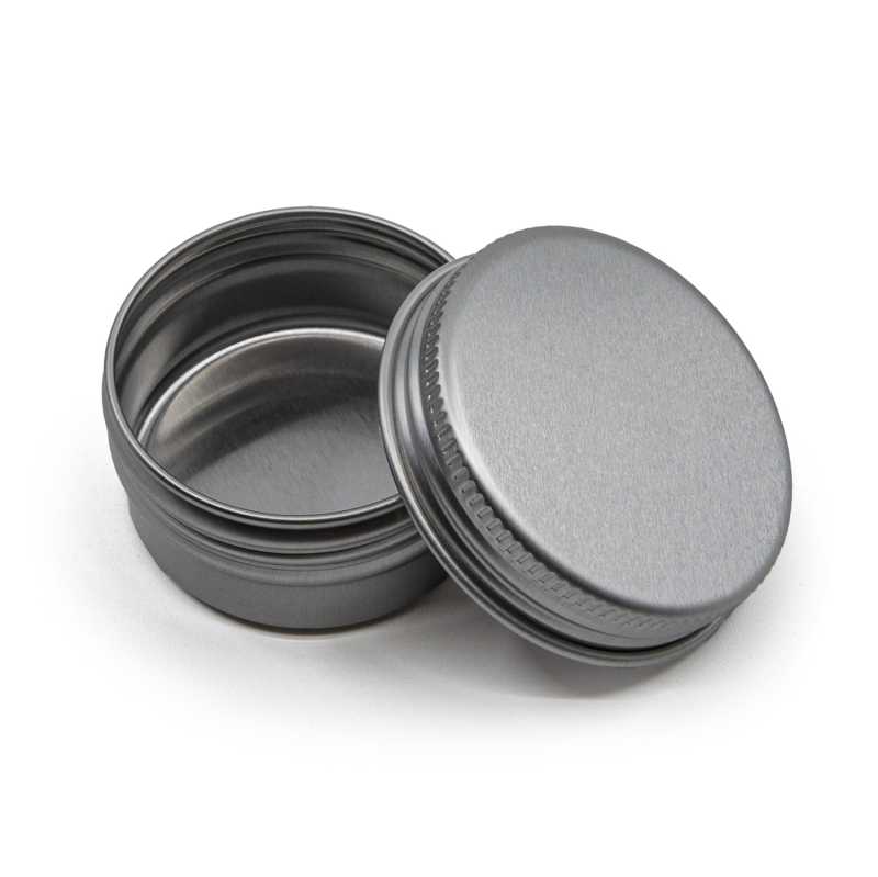 Alumínium tégely, ezüst, 15 ml, fedő, 39 mm