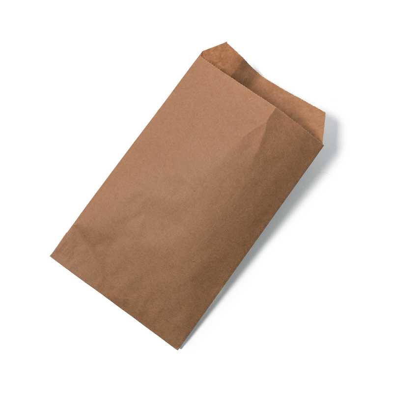 Kraft papírzacskó, 1 rétegű, lapos, 11x17 cm