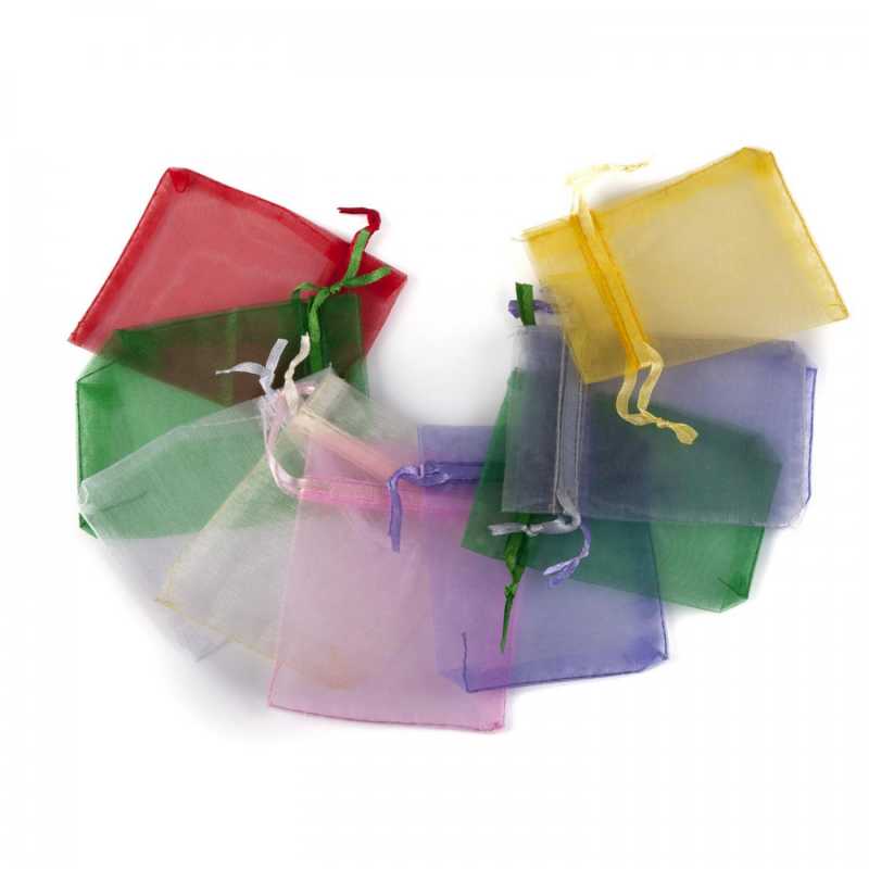 Organza tasak 8 x 10 cm mix 10 db