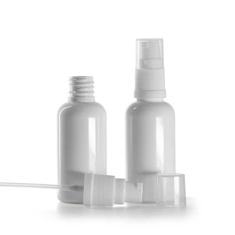 Fehér műanyag palack, adagolópumpa, 50 ml