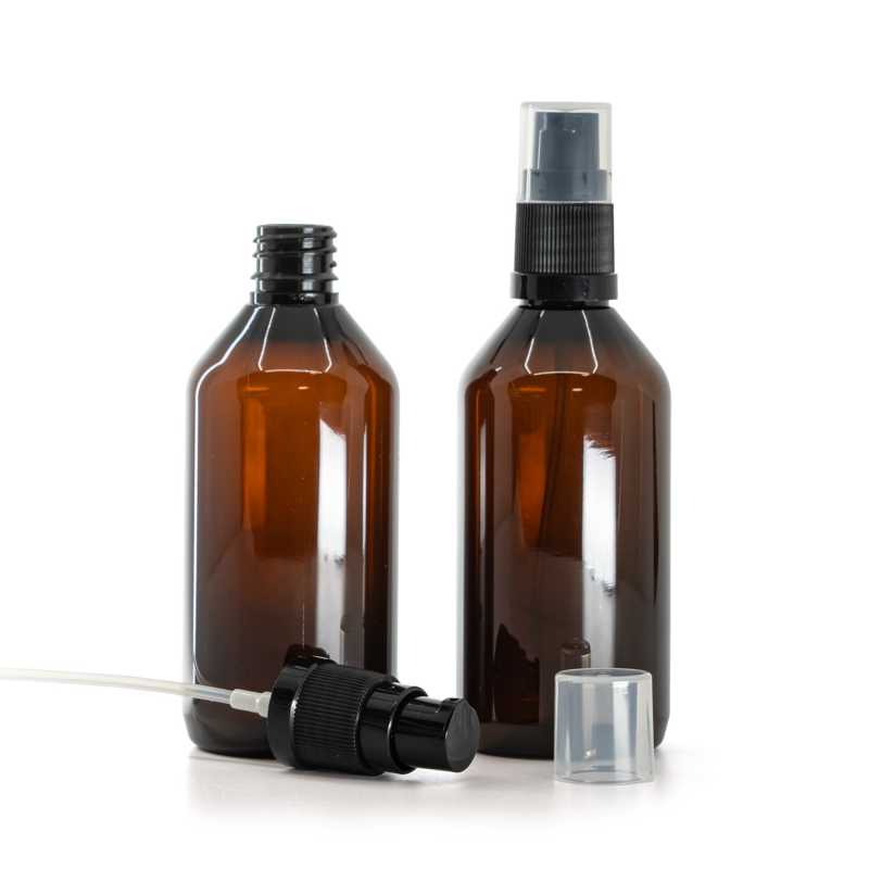 Barna műanyag flakon krémadagoló pumpával 115 ml