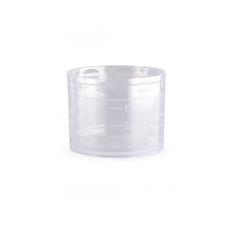Műanyag mérőpohár 28/410 biztonsági kupakhoz, 2–15 ml