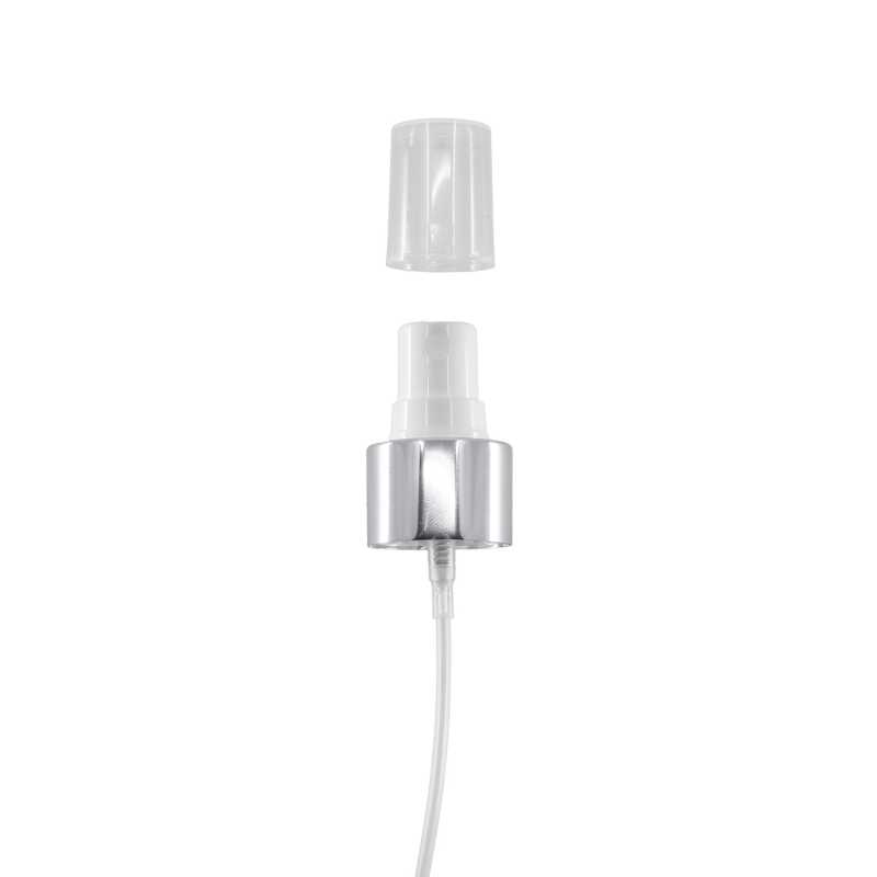 Finompermet szórófej, fehér, fényes ezüst gyűrű, 24/410