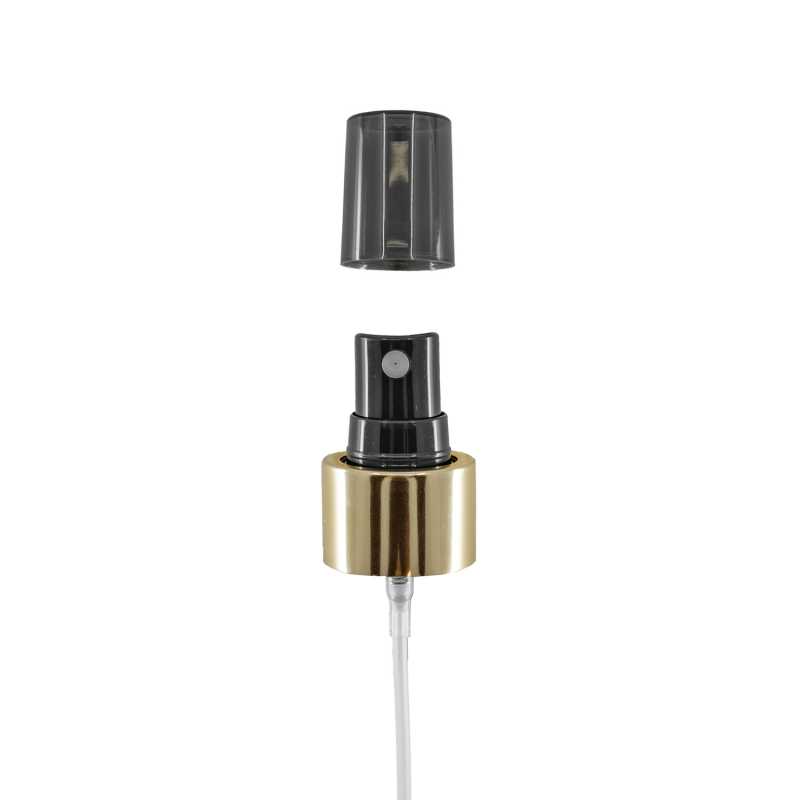 Finompermet-szórófej, fekete, fényes arany gallér, 24/410