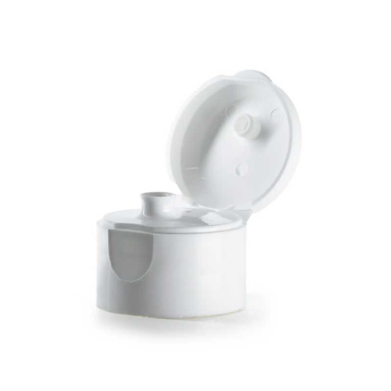 Átlátszó műanyag flip-top kupak 28/410