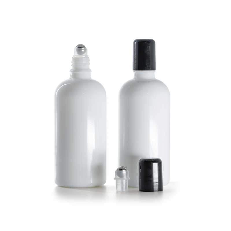 Fehér üveg roll-on palack 100 ml