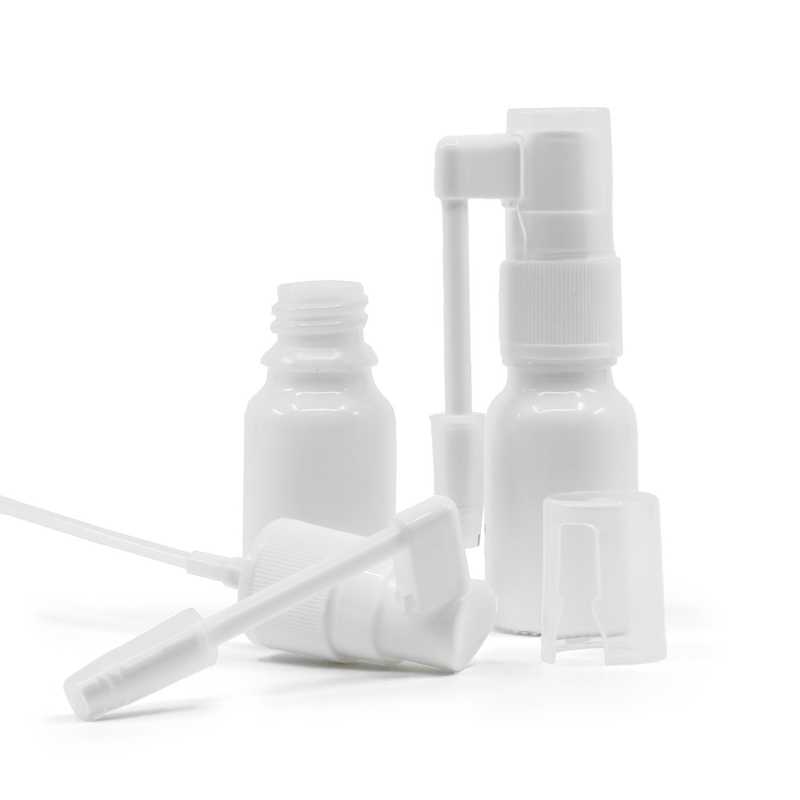 Fehér üvegpalack, szájpermet, 10 ml