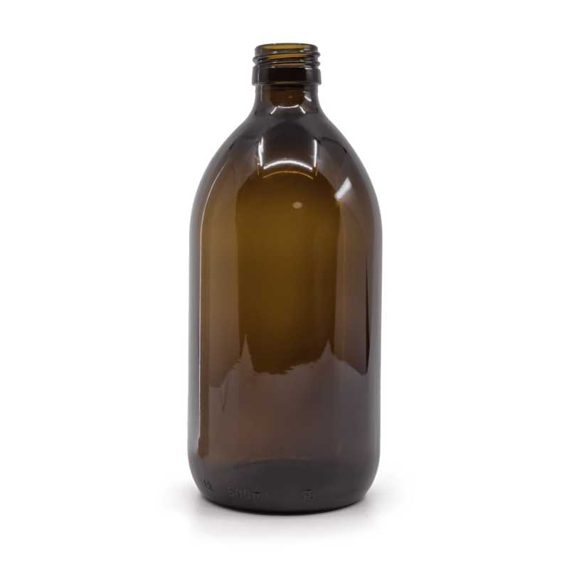 Borostyánszínű szirupos üveg PP28 500 ml