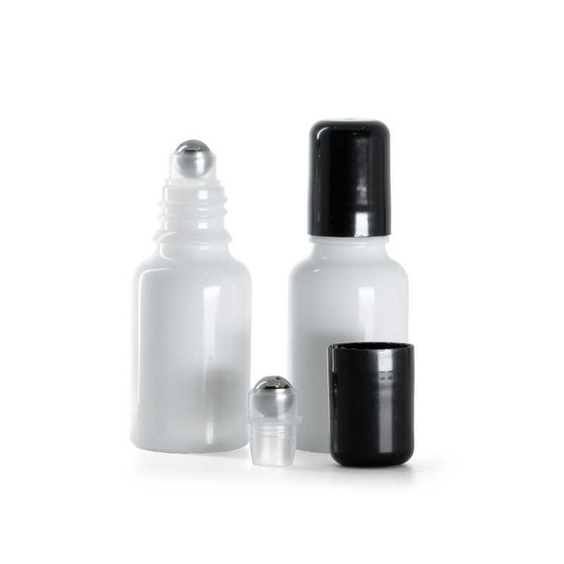 Fehér üveg roll-on palack, 15 ml