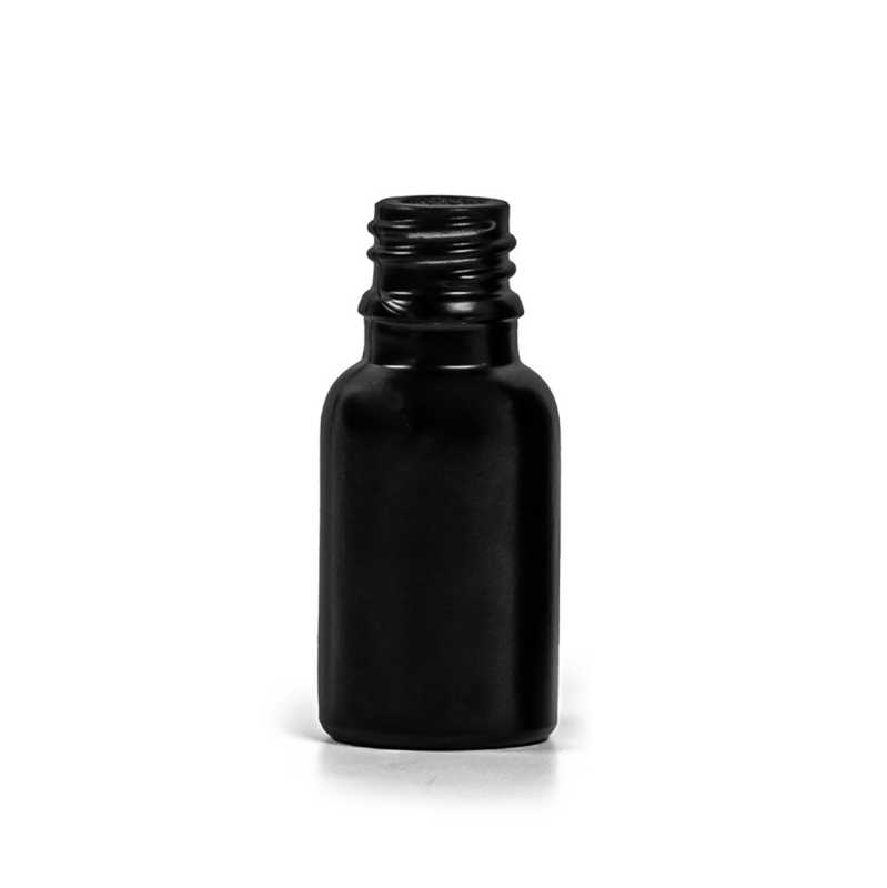 Matt fekete üvegpalack 15 ml