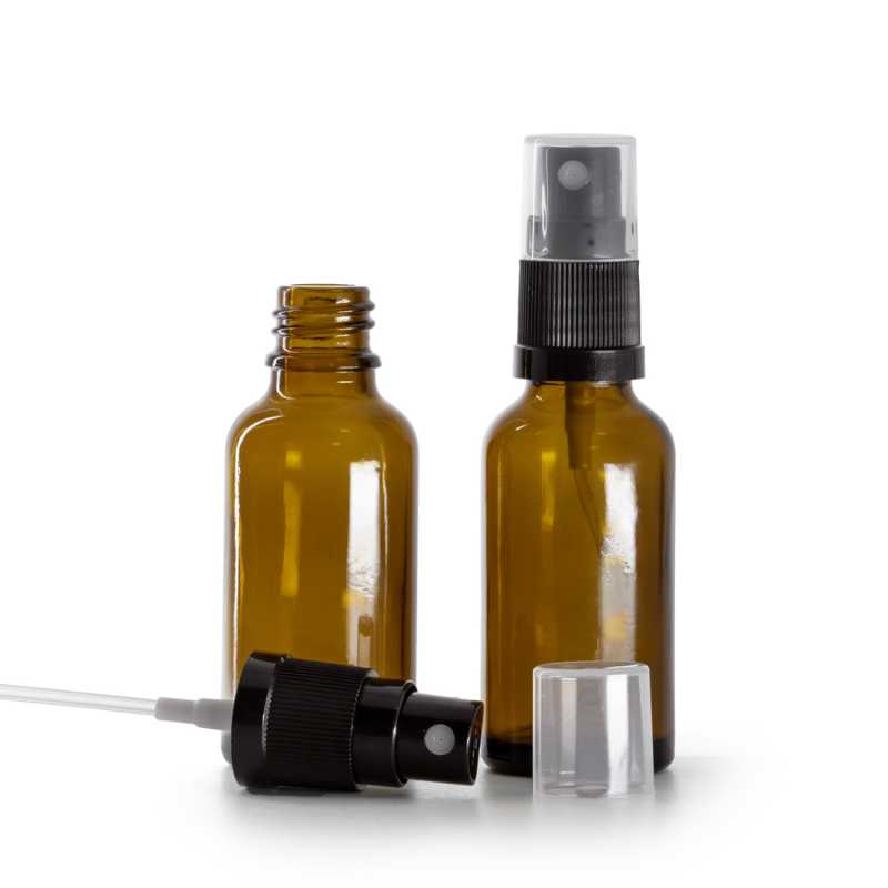 30 ml barna üvegpalack fekete permetezőfejjel