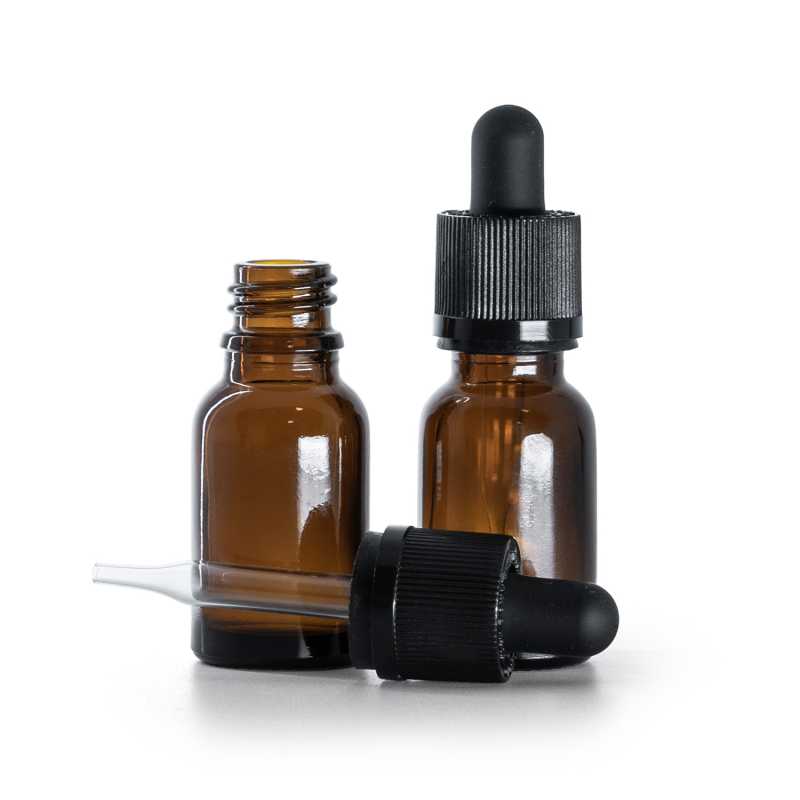 Barna üvegpalack cseppentővel, 15 ml