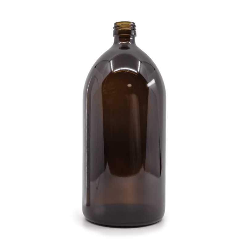Barna üvegpalack, PP28S, 1000 ml