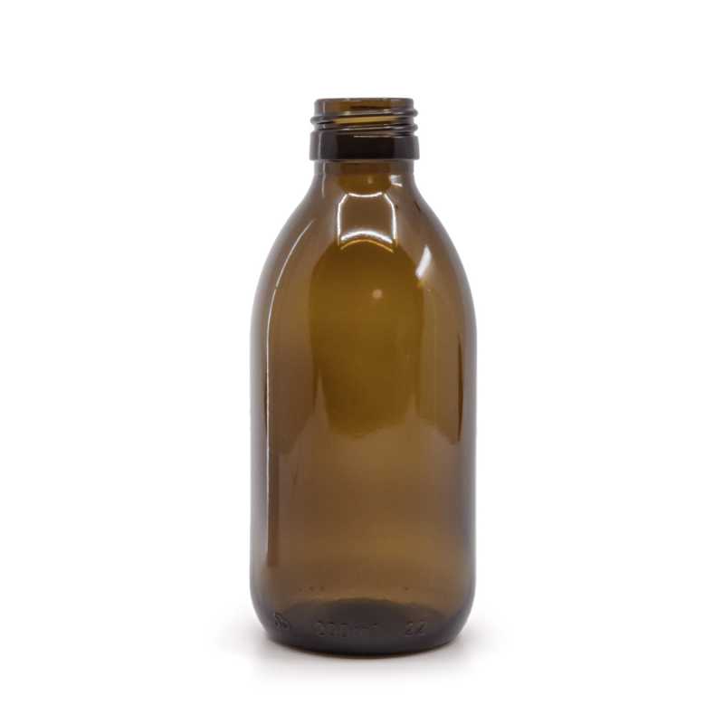 Barna üvegpalack, PP28S, 200 ml