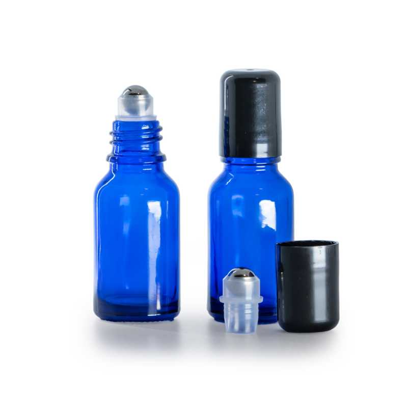 Kék üveg roll-on palack, 15 ml