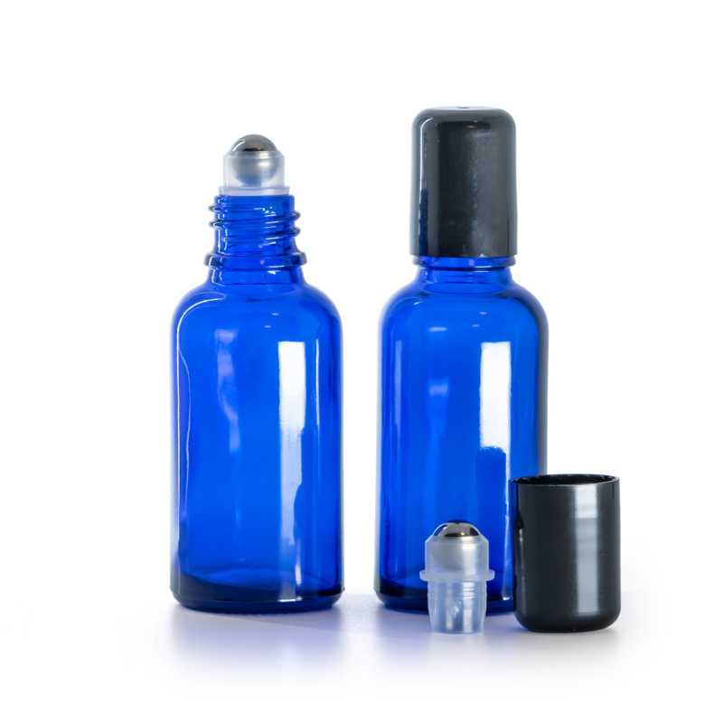 Kék üveg roll-on palack, 30 ml