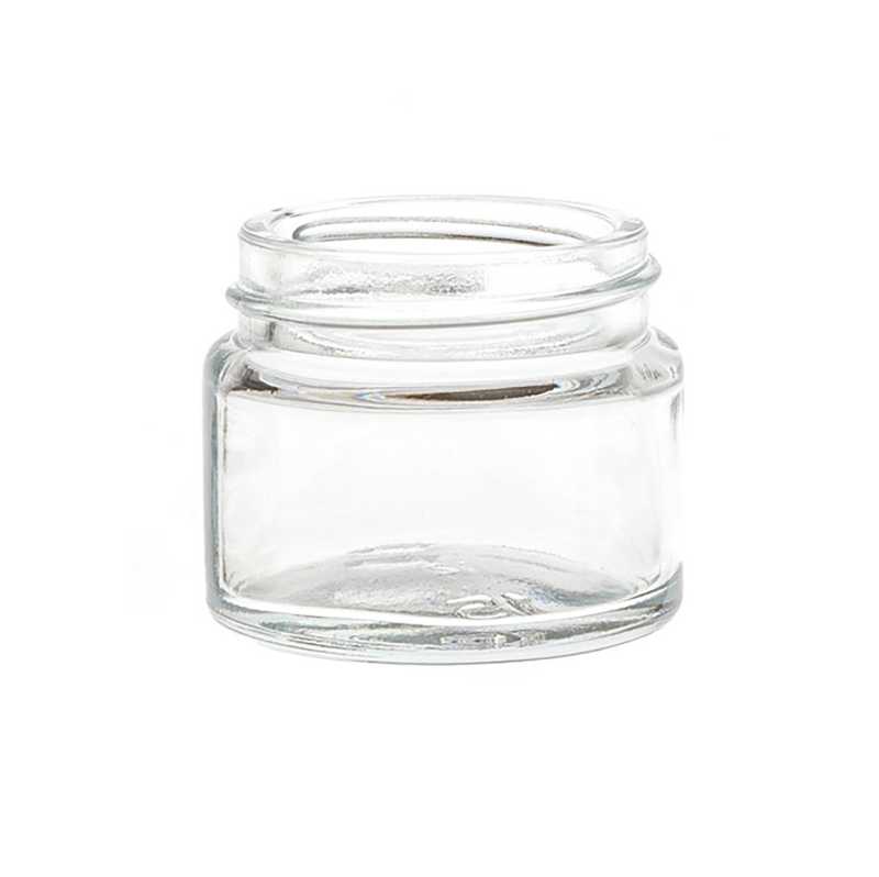 Átlátszó üveg kozmetikai tégely 30 ml 48 mm