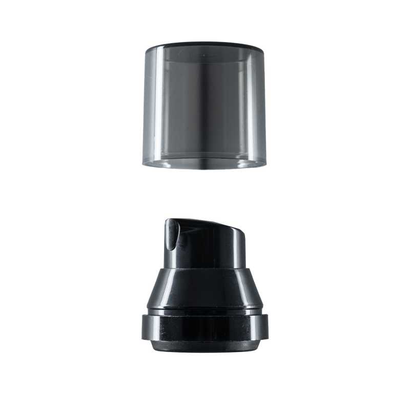 Fekete felső kupak airless üvegcséhez, 30/50 ml